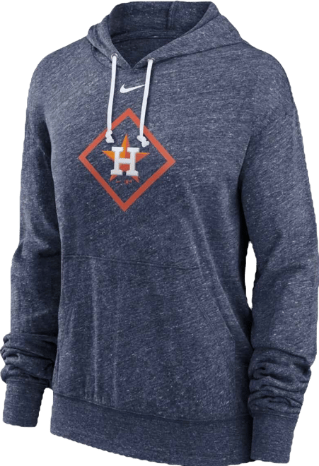 Women's  Navy Houston Astros Diamond Icon Gym Vintage-Like Pullover Hoodie