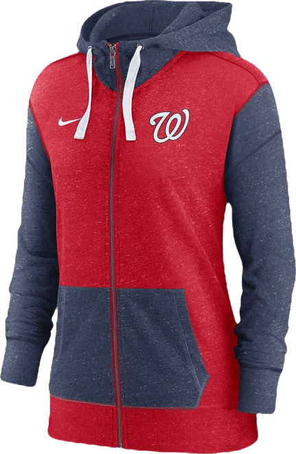 Women's  Red Washington Nationals Full-Zip Hoodie