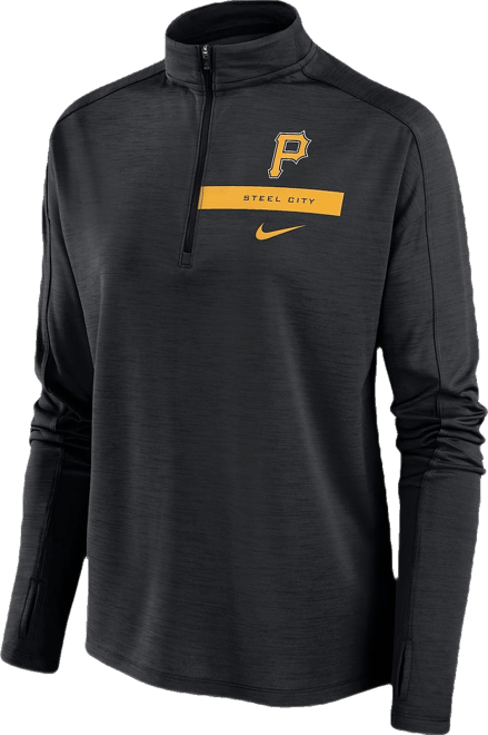 Women's  Black Pittsburgh Pirates Primetime Local Touch Pacer Quarter-Zip Top