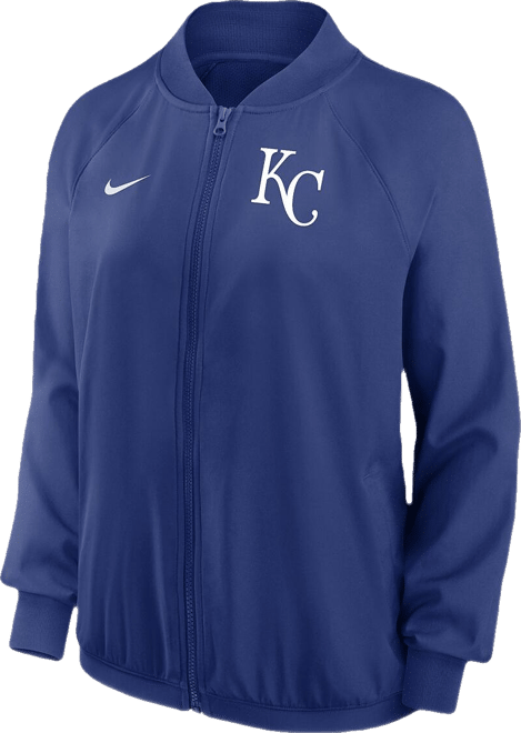 Women's  Royal Kansas City Royals Authentic Collection Team Raglan Performance Full-Zip Jacket