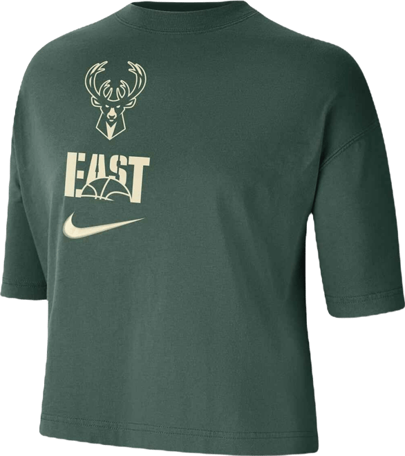 Women's  Hunter Green Milwaukee Bucks Essential Boxy T-shirt