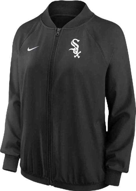 Women's  Black Chicago White Sox Authentic Collection Team Raglan Performance Full-Zip Jacket