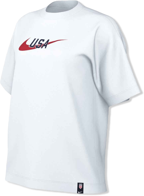 Women's  White Usmnt Swoosh T-shirt