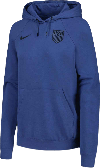 Women's  Blue Usmnt Essential Raglan Pullover Hoodie
