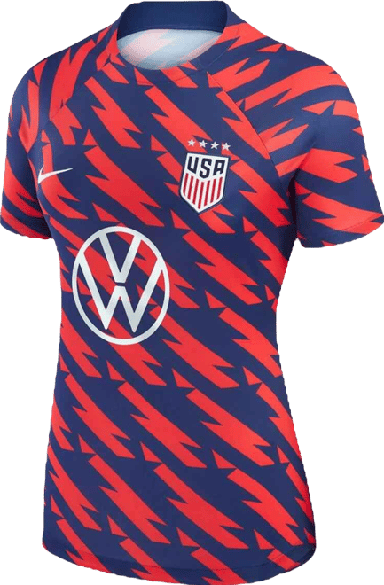 Women's  Navy Uswnt 2023 Strike Drill Pre-Match Top