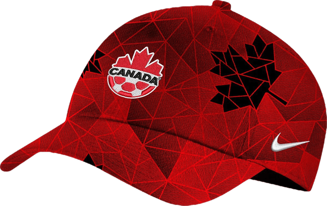 Women's  Red Canada Soccer Campus Adjustable Hat