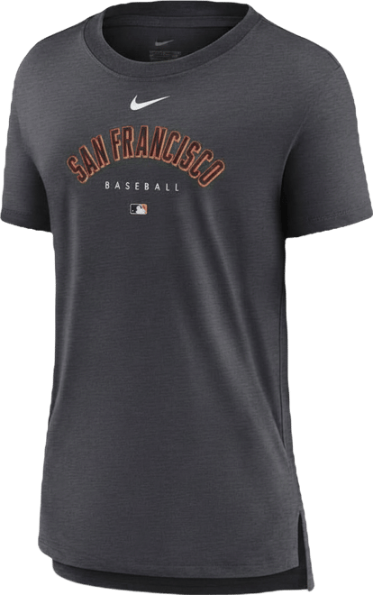 Women's  Heather Charcoal San Francisco Giants Authentic Collection Early Work Tri-Blend T-shirt