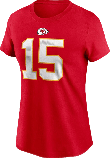 Women's  Patrick Mahomes Red Kansas City Chiefs Player Name and Number T-shirt