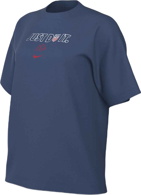Women's  Blue Uswnt Just Do It T-shirt