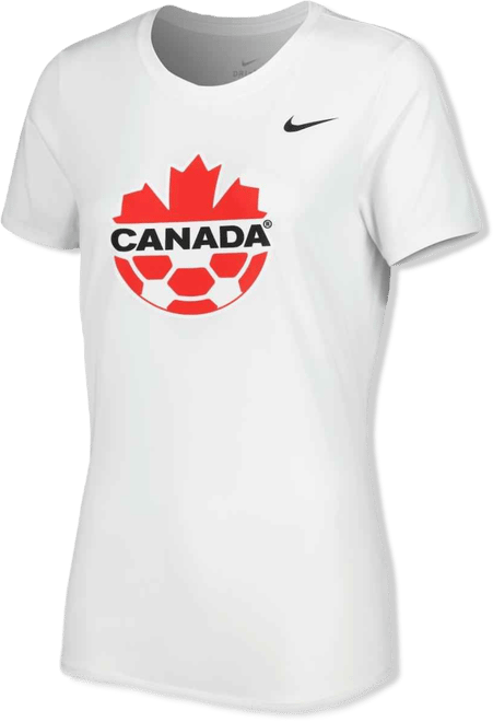 Women's  White Canada Soccer Legend Performance T-shirt