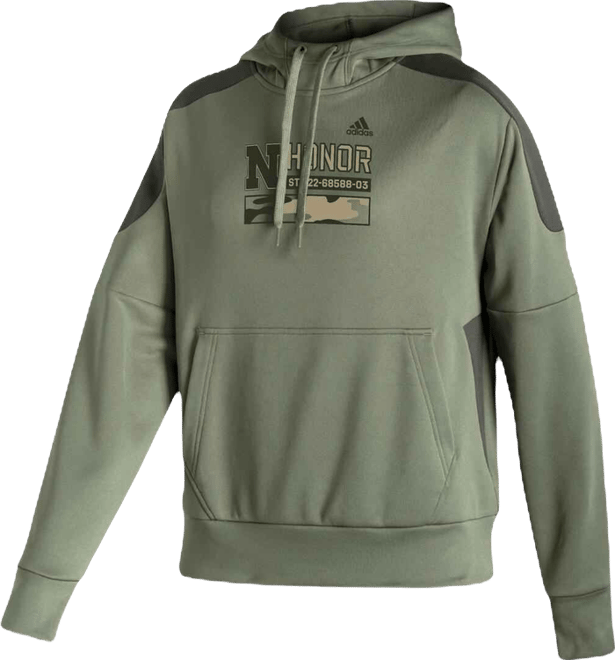 Women's  Olive Nebraska Huskers Salute to Service Military-Inspired Appreciation Pullover Hoodie