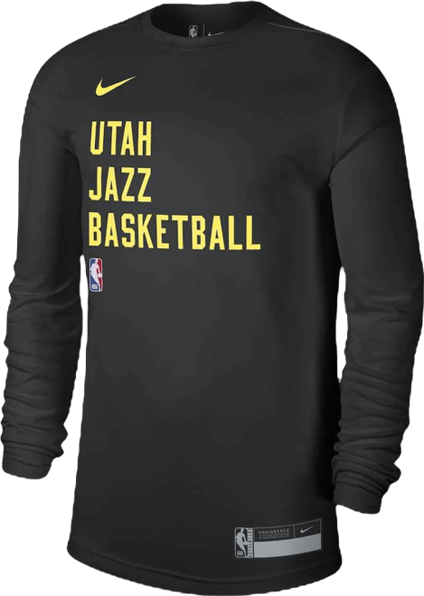 Men's and Women's  Black Utah Jazz 2023 Legend On-Court Practice long sleeve