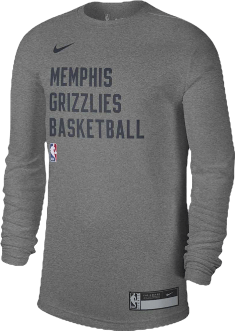 Men's and Women's  Heather Gray Memphis Grizzlies 2023/24 Legend On-Court Practice Long Sleeve T-shirt