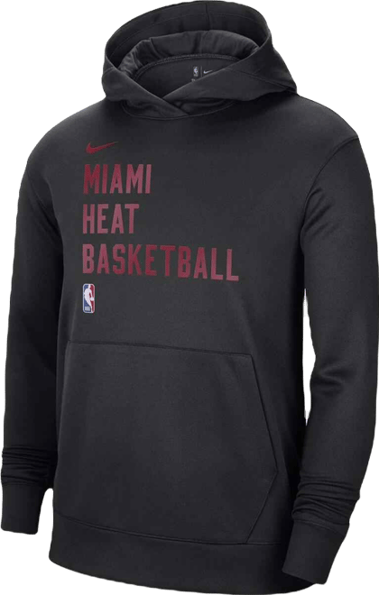 Men's and Women's  Black Miami Heat 2023/24 Performance Spotlight On-Court Practice Pullover Hoodie