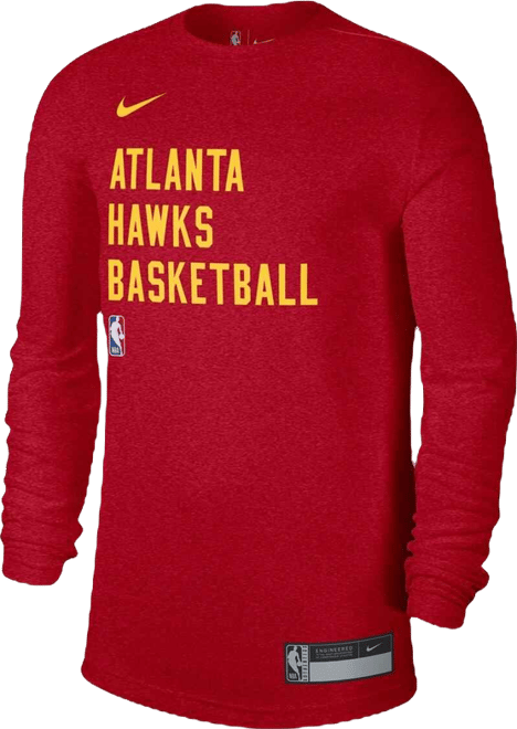 Men's and Women's  Red Atlanta Hawks 2023/24 Legend On-Court Practice Long Sleeve T-shirt
