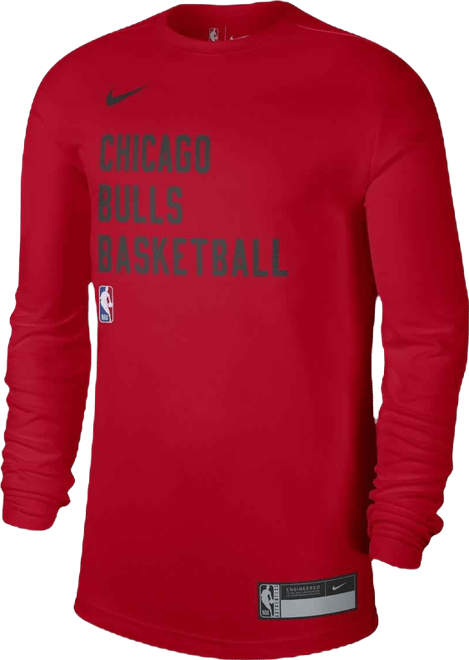 Men's and Women's  Red Chicago Bulls 2023/24 Legend On-Court Practice Long Sleeve T-shirt