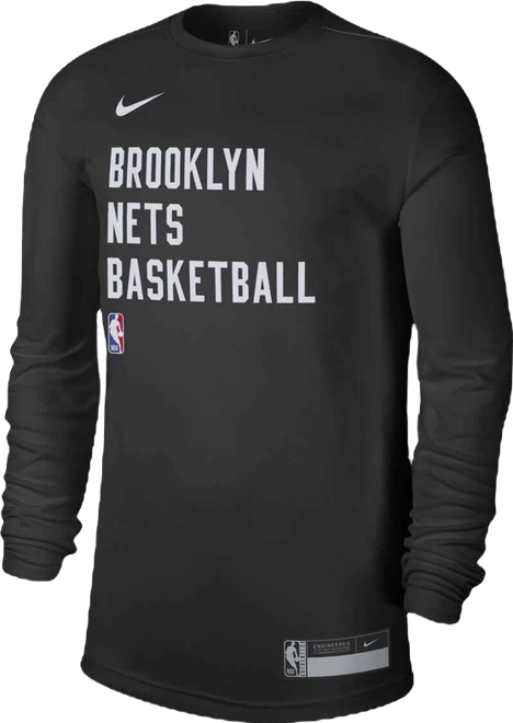 Men's and Women's  Black Brooklyn Nets 2023/24 Legend On-Court Practice Long Sleeve T-shirt