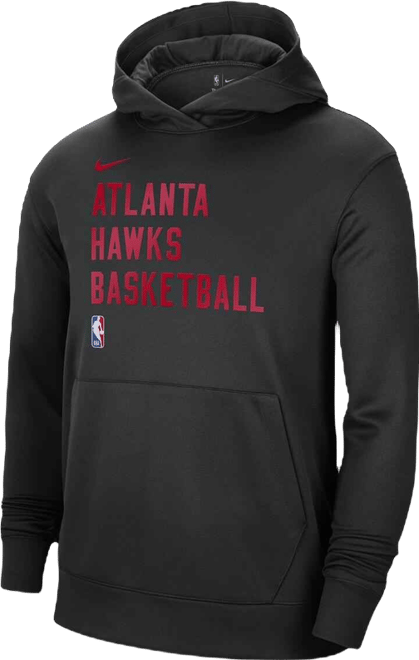 Men's and Women's  Black Atlanta Hawks 2023/24 Performance Spotlight On-Court Practice Pullover Hoodie