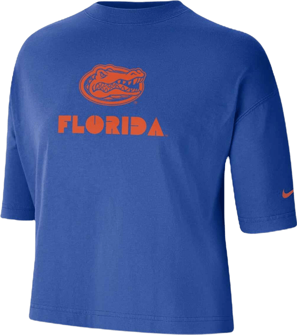 Women's  Royal Florida Gators Crop Performance T-shirt