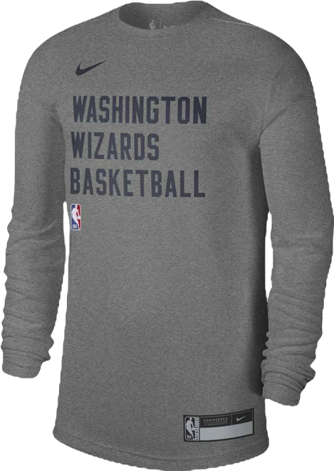 Men's and Women's  Heather Gray Washington Wizards 2023/24 Legend On-Court Practice Long Sleeve T-shirt