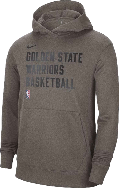 Men's and Women's  Olive Gray Golden State Warriors 2023/24 Performance Spotlight On-Court Practice Pullover Hoodie