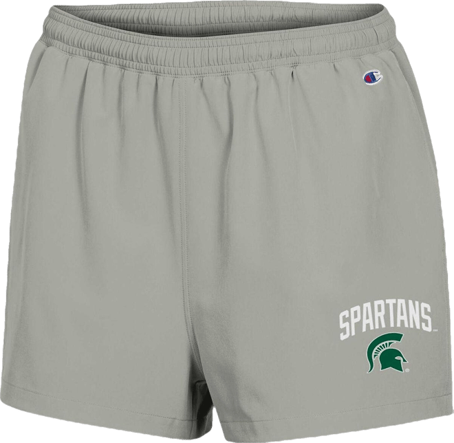 Women's  Gray Michigan State Spartans Football Fan High Waist Shorts