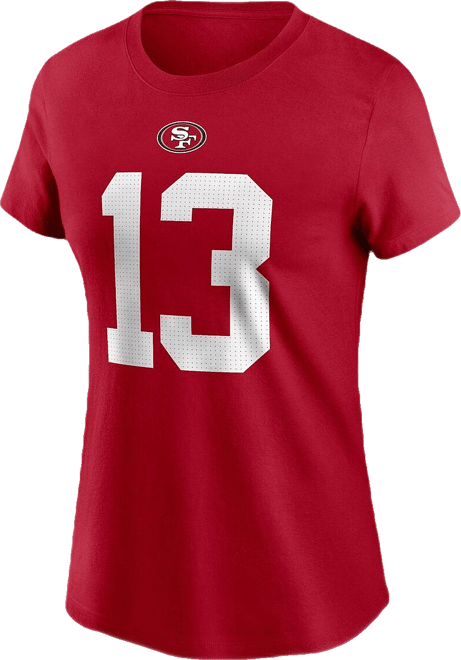 Women's  Brock Purdy Scarlet San Francisco 49ers Player Name and Number T-shirt
