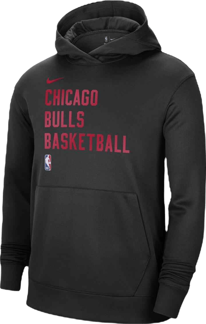 Men's and Women's  Black Chicago Bulls 2023/24 Performance Spotlight On-Court Practice Pullover Hoodie