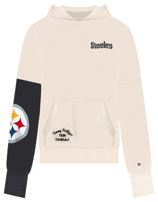 売れ筋商品|||トミー ヒルフィガー パーカー・スウェットシャツ アウター レディース Women's Cream, Black Pittsburgh Steelers Harriet Pullover Hoodie Cream, Black Pittsburgh Steelers Tommy Hilfiger Women's Harriet Pullover