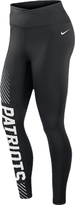 Women's  Black New England Patriots Yard Line Crossover Leggings