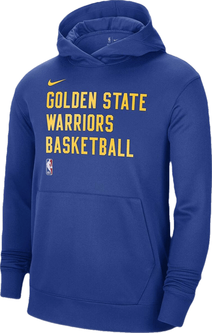 Men's and Women's  Royal Golden State Warriors 2023/24 Performance Spotlight On-Court Practice Pullover Hoodie