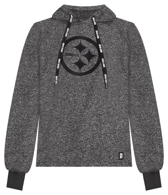 Women's  Sport Black Pittsburgh Steelers Debbie Dolman Raglan Pullover Hoodie