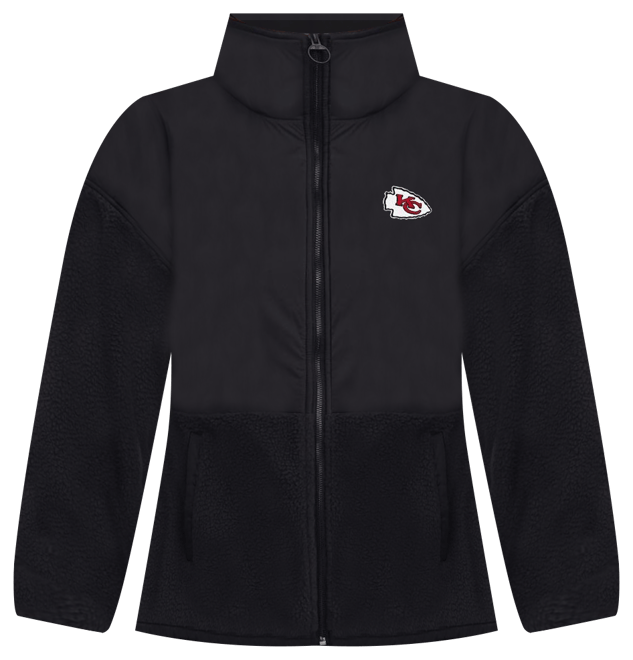 Women's  Sport Black Kansas City Chiefs Drew Mixed Media Full-Zip Jacket