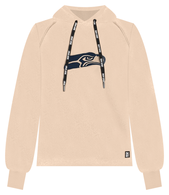 Women's  Sport Cream Seattle Seahawks Debbie Dolman Raglan Pullover Hoodie
