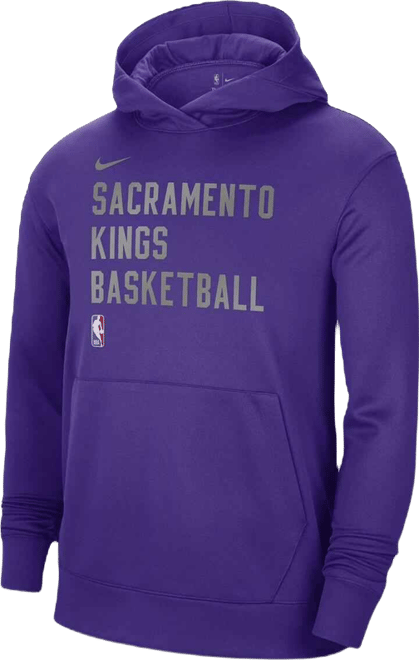 Men's and Women's  Purple Sacramento Kings 2023, 24 Performance Spotlight On-Court Practice Pullover Hoodie