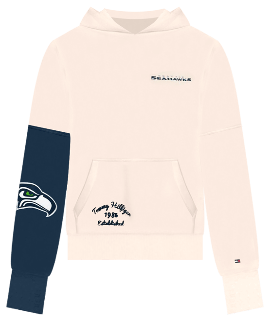 売れ筋商品|||トミー ヒルフィガー パーカー・スウェットシャツ アウター レディース Women's Cream, Navy Seattle Seahawks Harriet Pullover Hoodie Cream, Navy Women's Tommy Hilfiger Cream/Navy Seattle Seahawks Harriet