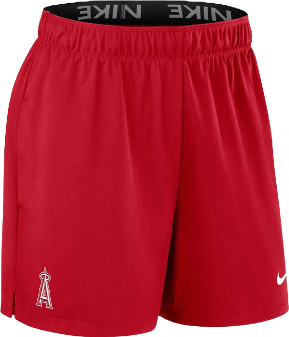 Women's  Red Los Angeles Angels Authentic Collection Knit Shorts