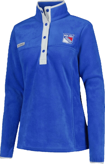 Women's Blue New York Rangers Benton Springs Half-Snap Jacket