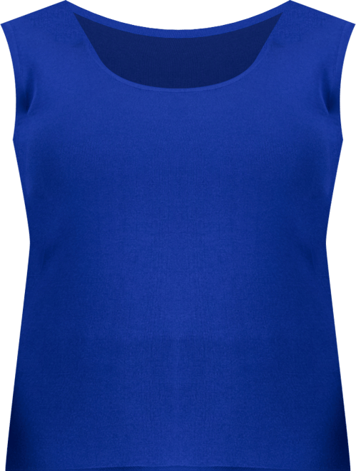 Plus Size Scoop Neck Sleeveless Sweater