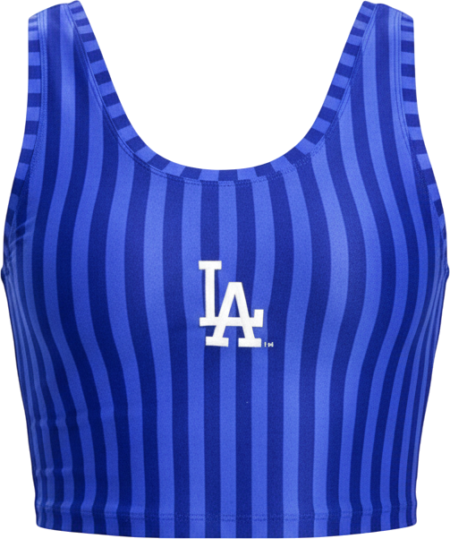 Women's Royal Los Angeles Dodgers Printed Crop Tank Top