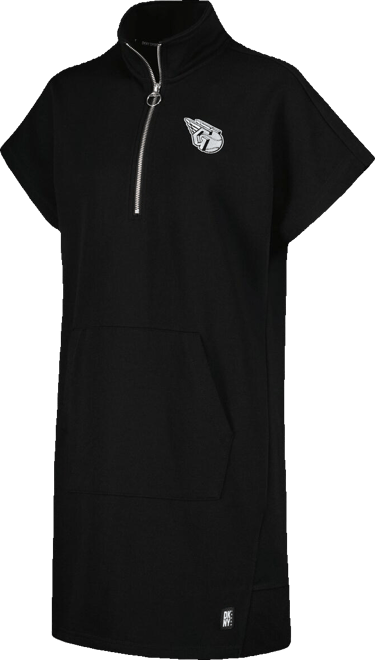 Women's Black Cleveland Guardians Emily Quarter-Zip Sneaker Dress
