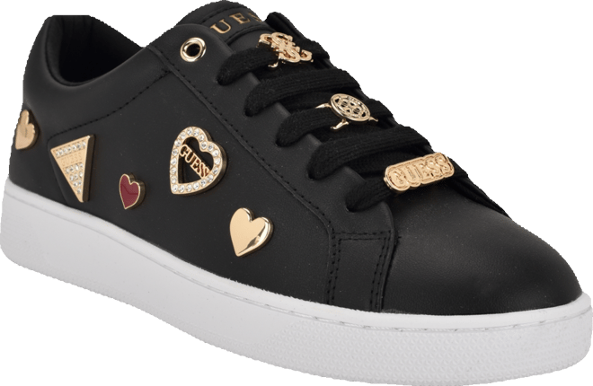 GUESS Women's Runia Embellished Lace-Up Sneakers - Macy's