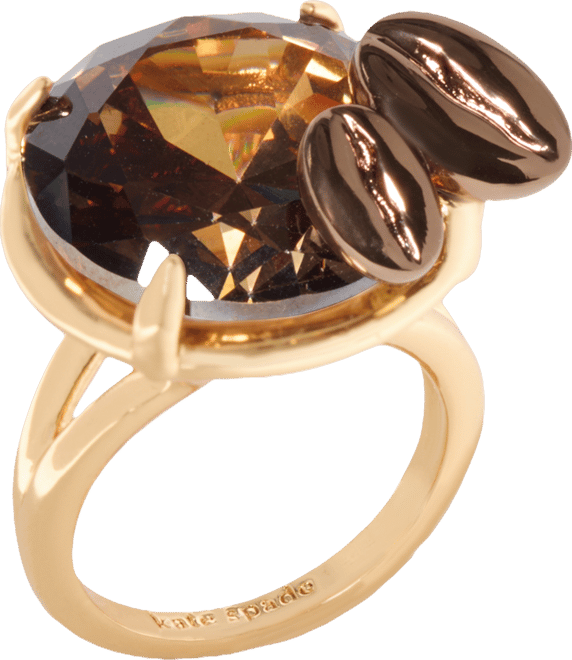 Gold-Tone Cubic Zirconia Martini Statement Ring