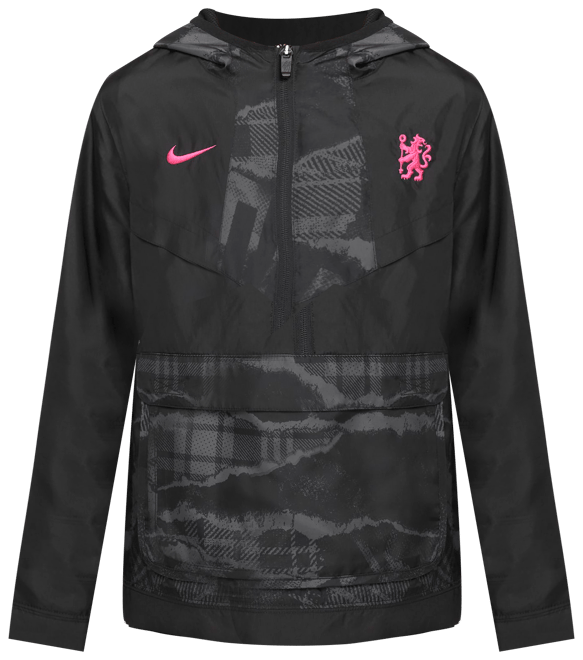 Chelsea FC alternativa Amplify Windrunner Chamarra tipo anorak de fútbol Nike para niño talla grande