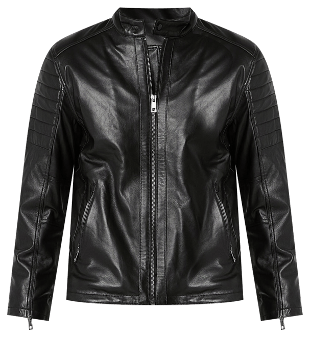Victory Mens Leather Midweight Jacket, Color: Black - JCPenney