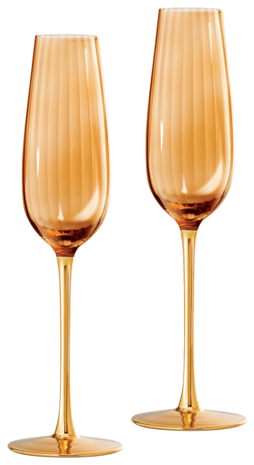 Posh Champagne Flutes, Set of 2