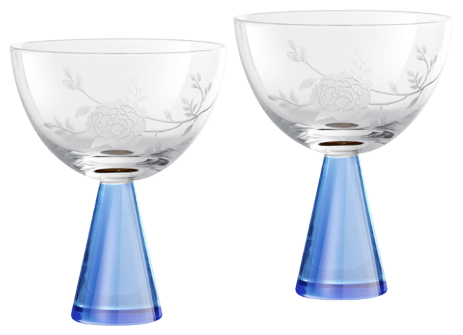 Peony Coupes, Set of 2