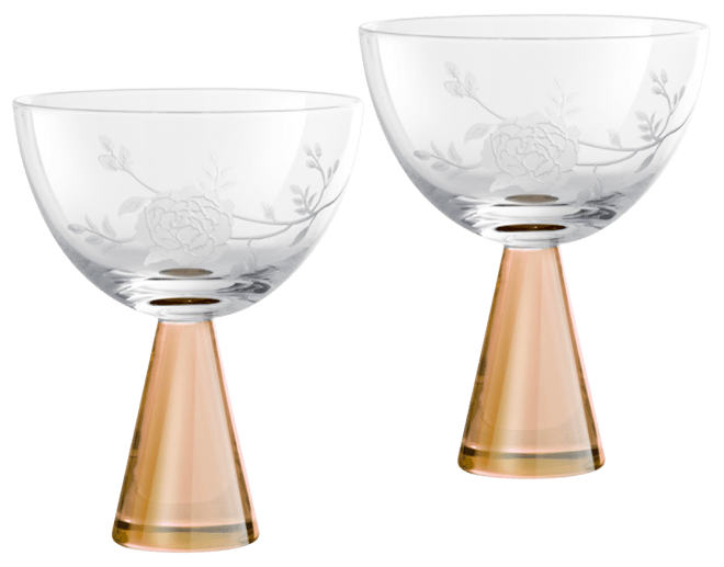 Peony Coupes, Set of 2