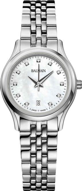 Women's Swiss Beleganza Diamond (1/20 ct. t.w.) Stainless Steel Bracelet Watch 28mm