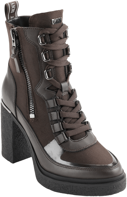 Women's Toia Lace-Up Zip Block Heel Booties